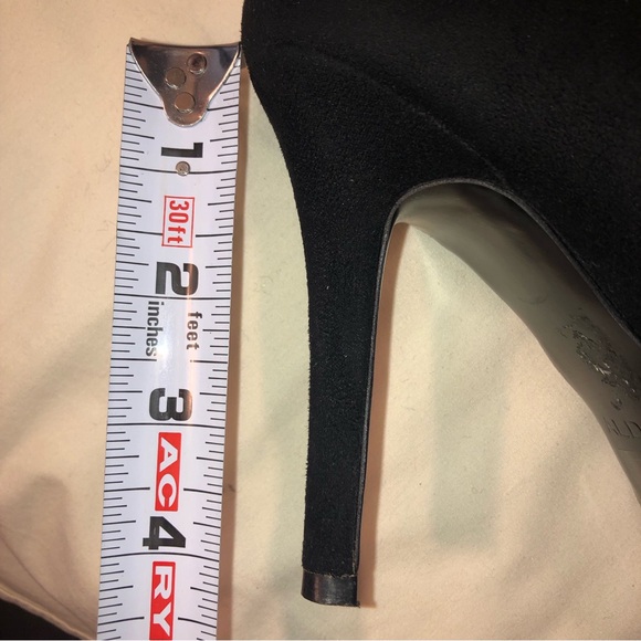 Womens Aldo Size 8.5 over the knee tight black suede high heel boots - Picture 7 of 11